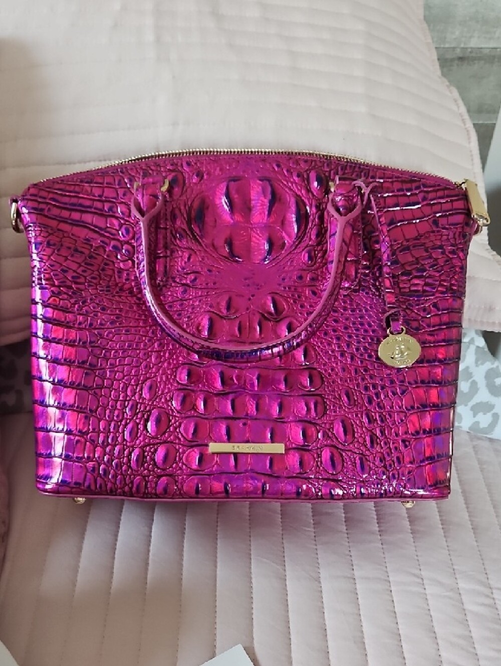 Brahmin Voltage Violet Duxbury Satchel NWT